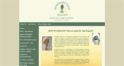 Desktop Screenshot of kundaliniyogathailand.org
